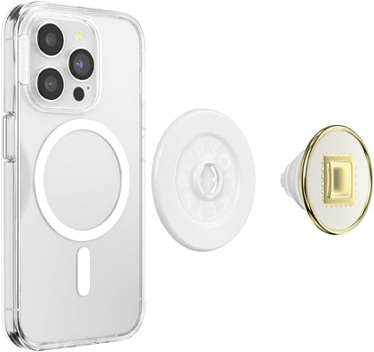PopSockets Phone Grip for MagSafe with Kickstand, Magnetic Stand, Swappable Top, Secure Hold for iPhone MagSafe Cases, Phone & Tablet Grip - Enamel Raviolo