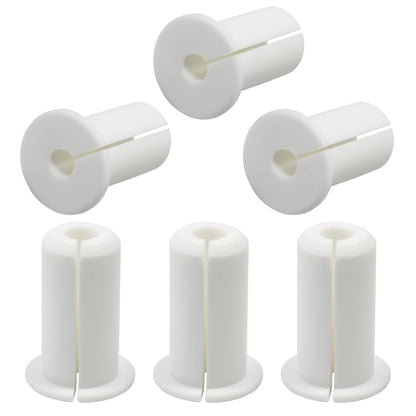 6pc Starlink Cable Grommet 3/4" Silicone Waterproof Wall Hole Pass Through Split Cable Bushings for TV Wire Ethernet Cord, Starlink Cable Routing Kit Accessories, 38mm/1.5" Ht, White