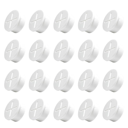 20Pcs Desk Grommet, 1" (25mm) White Silicone Cord Hole Cover, Flexible Rubber Wire Grommets, Wall Grommets for Cables Management, Table, Countertop, Cabinets and Furnitures Wire Organizer