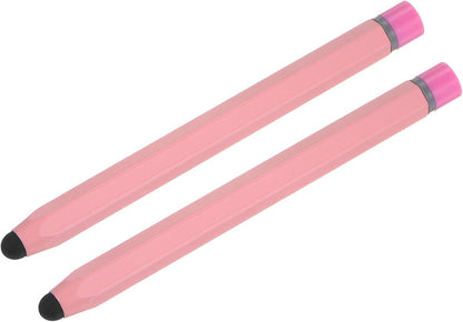 MECCANIXITY 2pcs Stylus Pens for Touch Screens Hexagon Crayon Stylus Pen Universal Capacitive Stylus for All Touch Screen Devices, 4.7" Pink