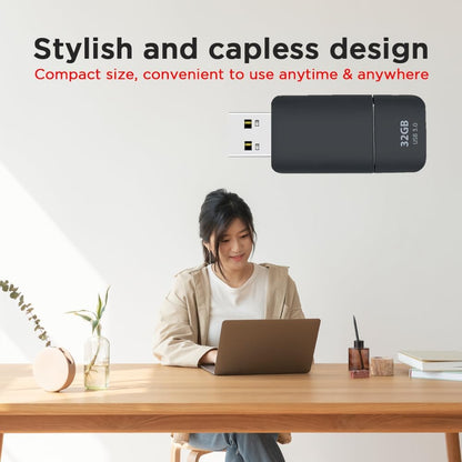 GIGASTONE 32GB Flash Drive (20 Pack) Z60NB USB 3.2 Gen 1, Ultra Fast, Retractable Capless Slider Design, Data Storage, Backup for PC/Mac/TV/Car Audio, USB 2.0/3.0/3.1 Compatible (Random Color)