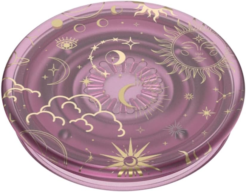 PopSockets Translucent Phone Grip with Expanding Kickstand, PopSockets for Phone, Adhesive Grip, Translucent PopGrip - Celestial Mauve