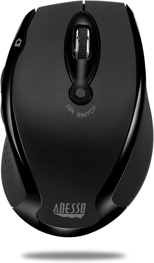 Adesso iMouse M20B - Wireless Ergonomic Optical Mouse, Black