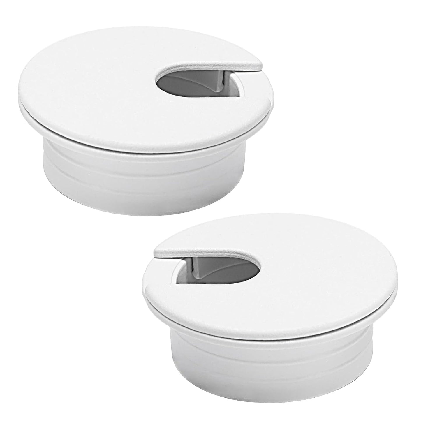 2 Pcs Desk Grommet 1-3/8" / 35 mm, Desk Cord Hole Cover, Cable Grommet ABS Plastic, Desk Hole Grommet for Home & Office Pc, Detachable Cable Cord Organizer-White