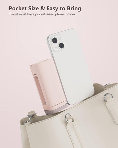 MiiKARE Compact Mobile Phone Holder, Adjustable Clamp Holder, Aeroplane Holder, Portable Mobile Phone Stand, Smartphone Holder Compatible with i'Phone13/12 Pro Android, for Plane, Kitchen, Office