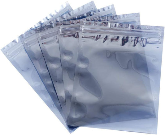 50Pcs Antistatic Resealable Bag 15X20cm/5.9X7.9inch, Premium Anti Static Bag for SSD HDD and Other Electronic Devices