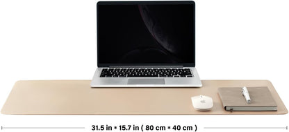 Cork Apricot Desk Mat - Dual-Sided Desk Pad for Office and Home - Desk Organization and Accessories - Ideal for Large Mouse Pad and Desk Mats on Top of Desks(31.5"x 15.7")