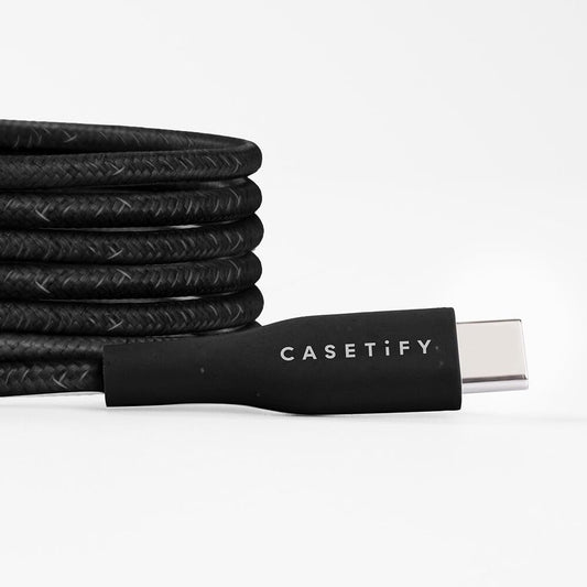 CASETiFY Powerthru USB-C to USB-C Cable (2m/6.6ft) - Black