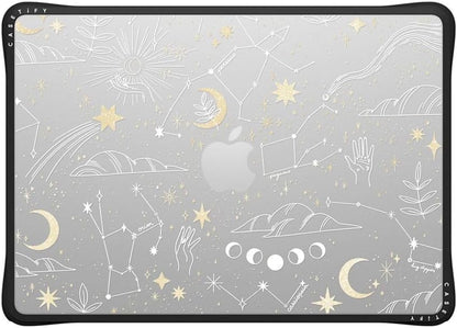 CASETiFY Impact MacBook Air 13.6" (M2-M4) Case [Cushioned Impact Corners/Scratch-Resistant/Anti-Slip Grip] - Stargazing - Clear Black