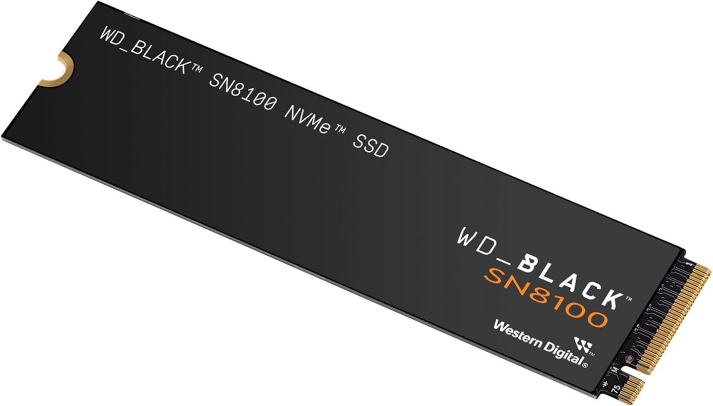 WD_BLACK 4TB SN8100 NVMe SSD Internal Solid State Drive - Gen 5 PCIe 5.0x4, M.2 2280, Seq. Read Speeds Up to 14,900 MB/s, Best for AI Applications, Gaming, and Video Editing - WDS400T1X0M