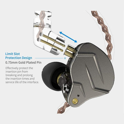 KZ ZSN Pro in-Ear Earbud Headphones Metal Faceplate,Hybrid Dynamic Driver Balanced Armature IEMs with Detachable Cable,in-Ear Headphones Compatible for iPhone Android,Workout(Blue Without Mic)