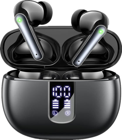 Ear Buds Wireless Earbuds - Bluetooth 5.3 Headphones (48H Playback) Built in Mic with LED Display Charging Case, IP7 Waterproof Earphone for iPhone Andriod Phones Laptop Sports Workout