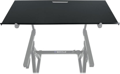 Rockville Z-SHELF Universal Shelf for Z-Stand and X-Stand, 35.4x13.78in Steel Platform, Foam-Padded Edge, Lightweight 7.3 lbs, for Musicians and DJs