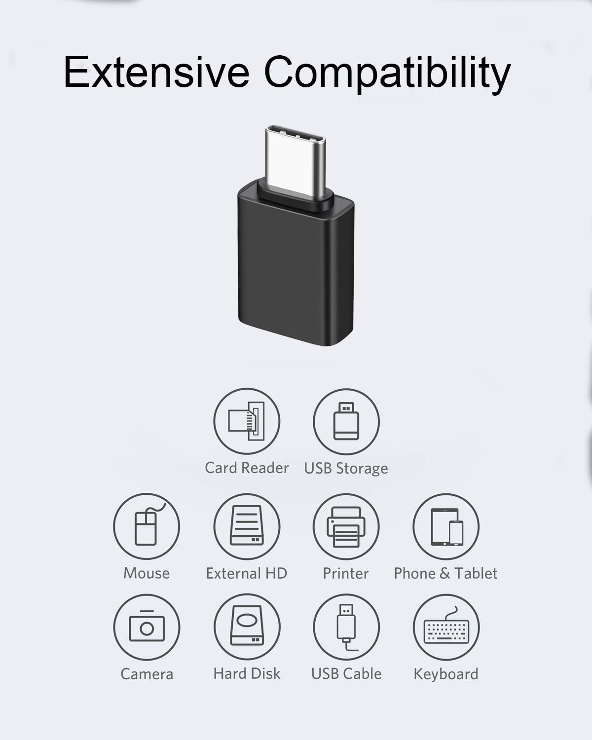 USB C Male to USB A Female OTG Adapter (2 Pack),USB 3.2 GEN2 10Gbps High-Speed Data PD 60W Fast Charging for iMac,MacBook Pro/Air,iPhone 16 15,iPad,Microsoft Surface,Samsung Galaxy S24/23/22,etc.