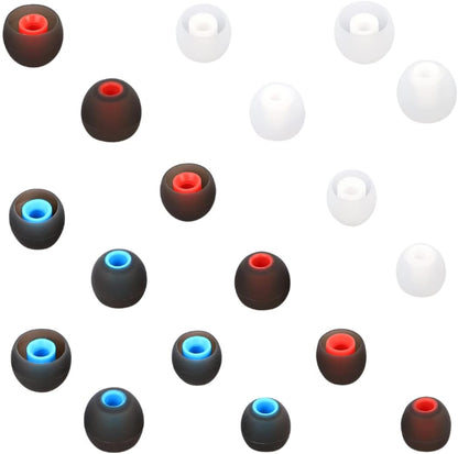 Earbuds Replacement Tips Silicone Earbud Tips Ear Gels Fit for Inner Hole from 3.8mm - 5.1mm Earphones 9 Pairs S/M/L