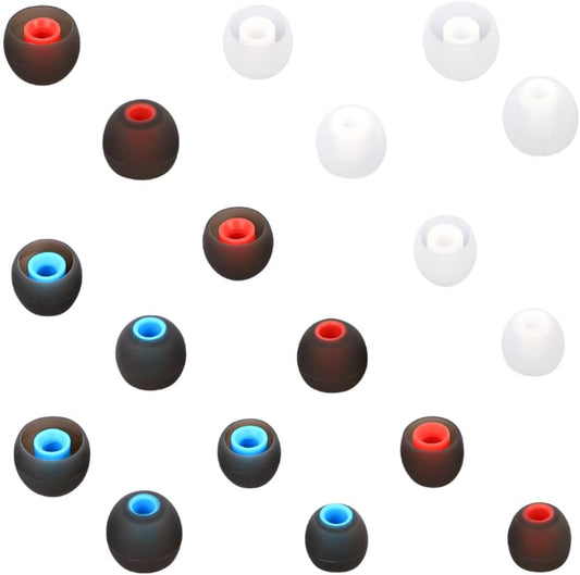 Earbuds Replacement Tips Silicone Earbud Tips Ear Gels Fit for Inner Hole from 3.8mm - 5.1mm Earphones 9 Pairs S/M/L