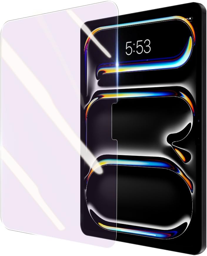 PERFECTSIGHT Anti Blue Light Screen Protector Compatible with iPad Air 13 Inch M3/M2 (7th/6th Generation, 2025/2024), Eye Protection Blue Light Filter, 1 Pack Anti Fingerprint Tempered Glass