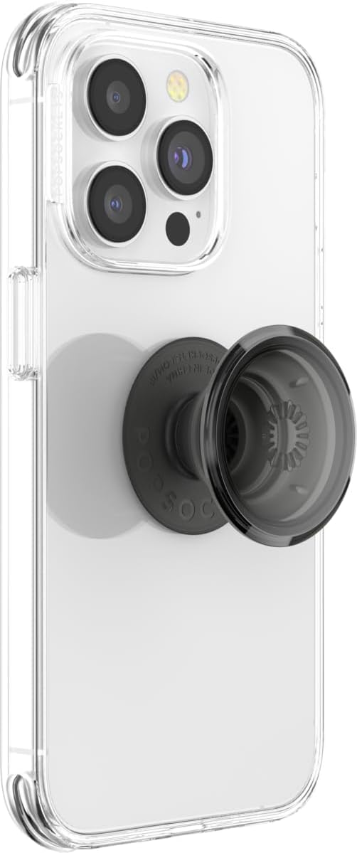 PopSockets Translucent Phone Grip with Expanding Kickstand, PopSockets for Phone, Adhesive Grip, Translucent PopGrip - Translucent Black Smoke