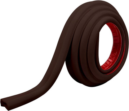 Rubber Bond TV Cord Hider Cable Protector - Strong Self Adhesive Wall Cord Cover Cable Hider - Low Profile Cable Management Wall Cord Concealer Cable Raceway (Dark Brown, 6 Feet)