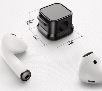 Generic 6 Pack Magnetic Cord Holder, Adhesive Wire Organizer, Under Desk Cable Clip Management, Cord Keeper Organizer for Office Home Desk Wall Nightstand (Black)