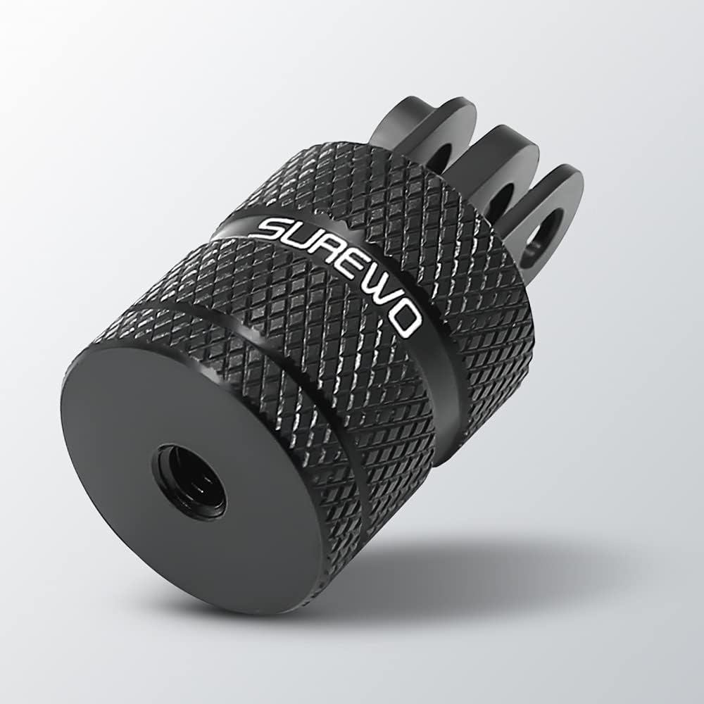 Aluminum 1/4 inch 20 Camera Mount, 360 Degree Rotation Tripod Mount Adapter Compatible with GoPro Hero 13/12 Black, Hero 11/10/9/8/7/6 Black,DJI Action4/3, Xiaoyi 4K and Other Standard 1/4 Accessories