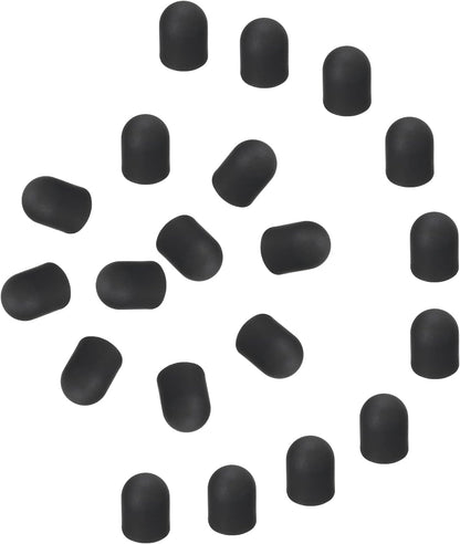 MECCANIXITY 40Pcs Replacement Stylus Pen Tips 5.5mm Conductive Capacitive Touch Screen Pens Tips Silicone Rubber, Black
