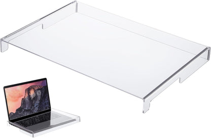 NOLITOY Acrylic Keyboard Cover, Clear Protector, PC Desk Stand for Keyboard Storage Acrylic Monitor Stand Riser and