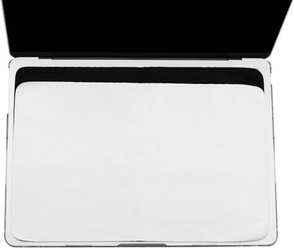 2 Pack Microfiber Liner Cleaning Cloth 13" with Screen Keyboard Imprint Protection, Laptop Keyboard Protector Compatible with MacBook Pro/Air 13" and MacBook Pro 14"-(Grey+Black)