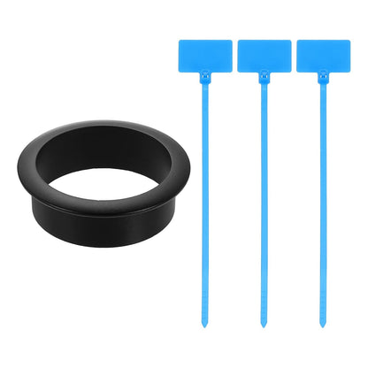 uxcell Desk Grommet, 1-3/4" (45mm) Zinc Alloy Cable Hole Cover Wire Cord Organizer with Marked Cable Ties for Home Office Desktop Wire, Black