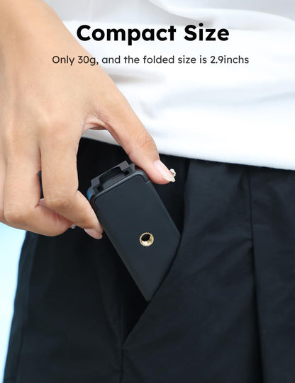 VRIG Phone Tripod Mount with Cold Shoe Adapter,Phone Holder Clip Connector Head Used for Monopod Selfie Stick Travel Mini Flexible Tripod and More