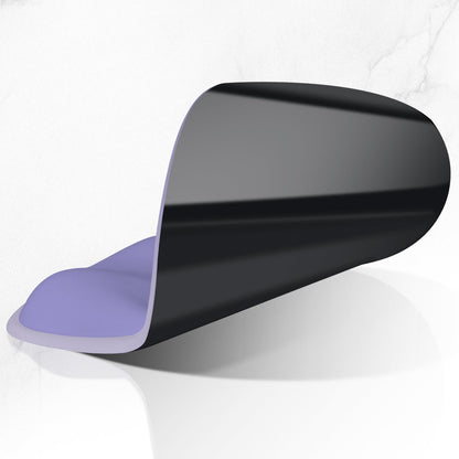 ITNRSIIET Ergonomic Mouse Pad with Wider Memory Foam Wrist Rest +17%, Curved Cushion Reduces Pressure 20%, Pain Relief, Non-Slip, Smooth, Cute Color Desk Accessory, 9.85 x 9 inch, Purple Gradient