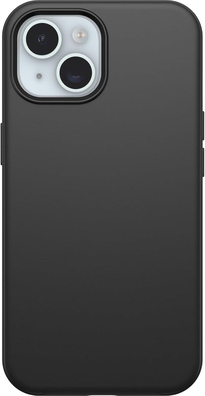 OtterBox iPhone 16e, 15, 14, & 13 Symmetry Series Case - Black, Snaps to MagSafe, Ultra-Sleek, Raised Edges Protect Camera & Screen