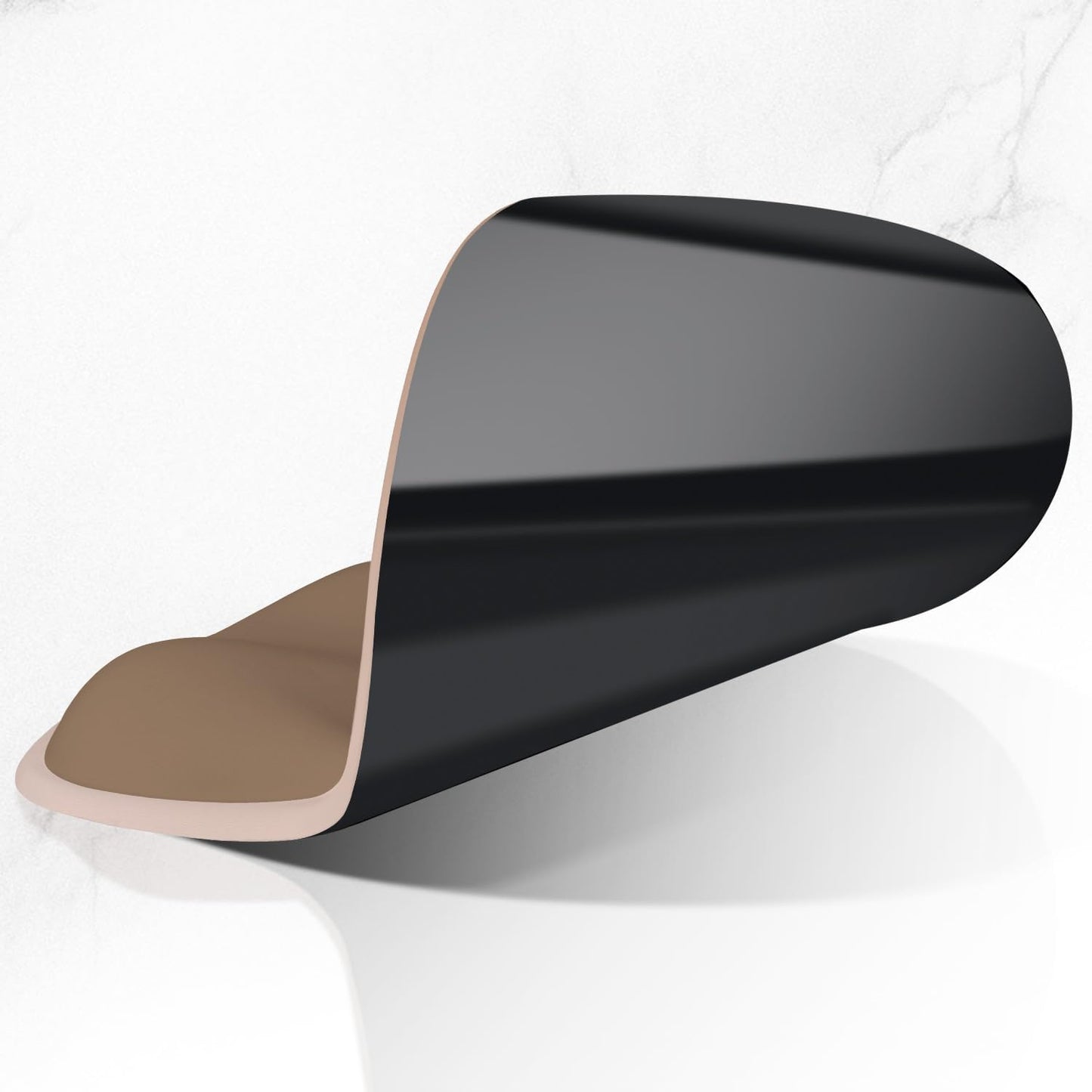 ITNRSIIET Ergonomic Mouse Pad with Wider Memory Foam Wrist Rest +17% - Curved Cushion Reduces Pressure 20%, Pain Relief, Non-Slip, Smooth, Cute Colors, 9.85 x 9 in, Soft Brown Gradient