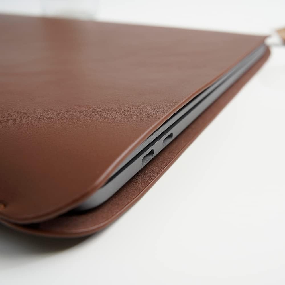 Laptop Sleeve 14 Inch Compatible with New 14 inch MacBook Pro A2992/2918 M3 A2442, A2779, Surface Laptop 13.5 Color Dark Brown