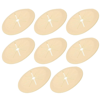 PATIKIL Desk Grommet 2-1/16", 8 Pcs Round Cable Grommet Cord Hole Cover with Adhesive Tape Flexible Table Wire Organizer for Office Home Table Countertop, Yellow