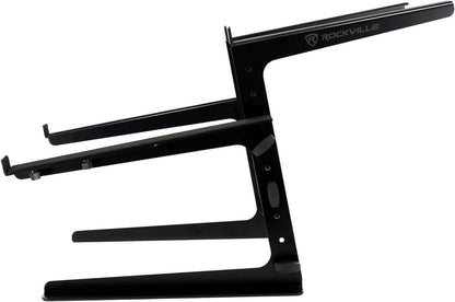 Rockville Rock2d2 Adjustable Dual Shelf DJ Controller Midi Keyboard Laptop Stand