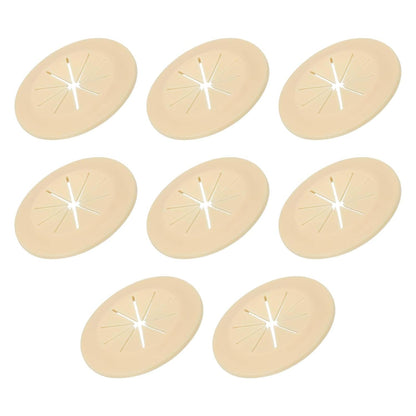 PATIKIL Desk Grommet 1-9/16", 8 Pcs Round Cable Grommet Cord Hole Cover with Adhesive Tape Flexible Table Wire Organizer for Office Home Table Countertop, Yellow