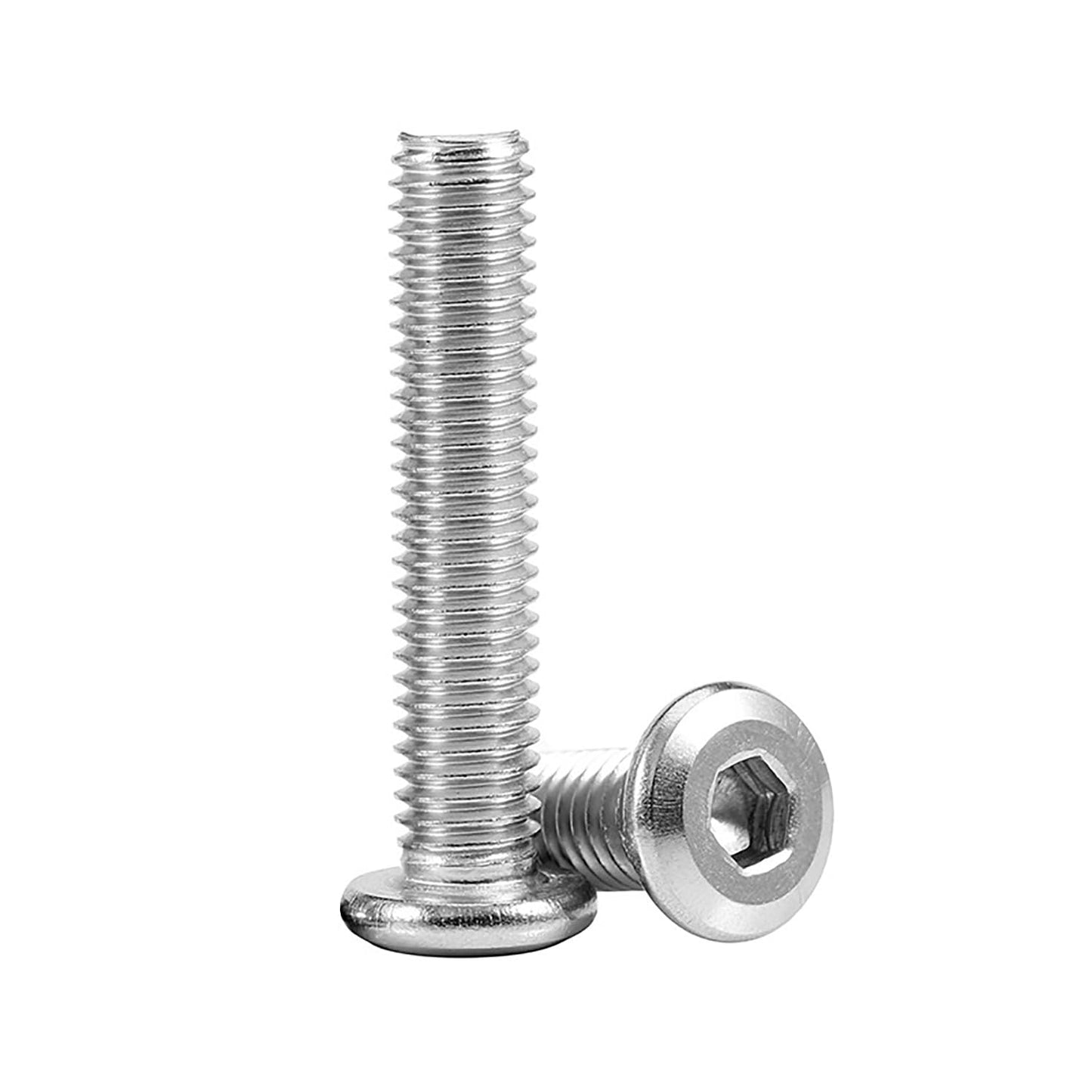 1/4-20 x 2-1/2" (10 Pack) Flat Head Hex Socket Cap Screws Bolts, 304 Stainless Steel 18-8, Hex Drive, Bright Finish, Fully Machine Thread