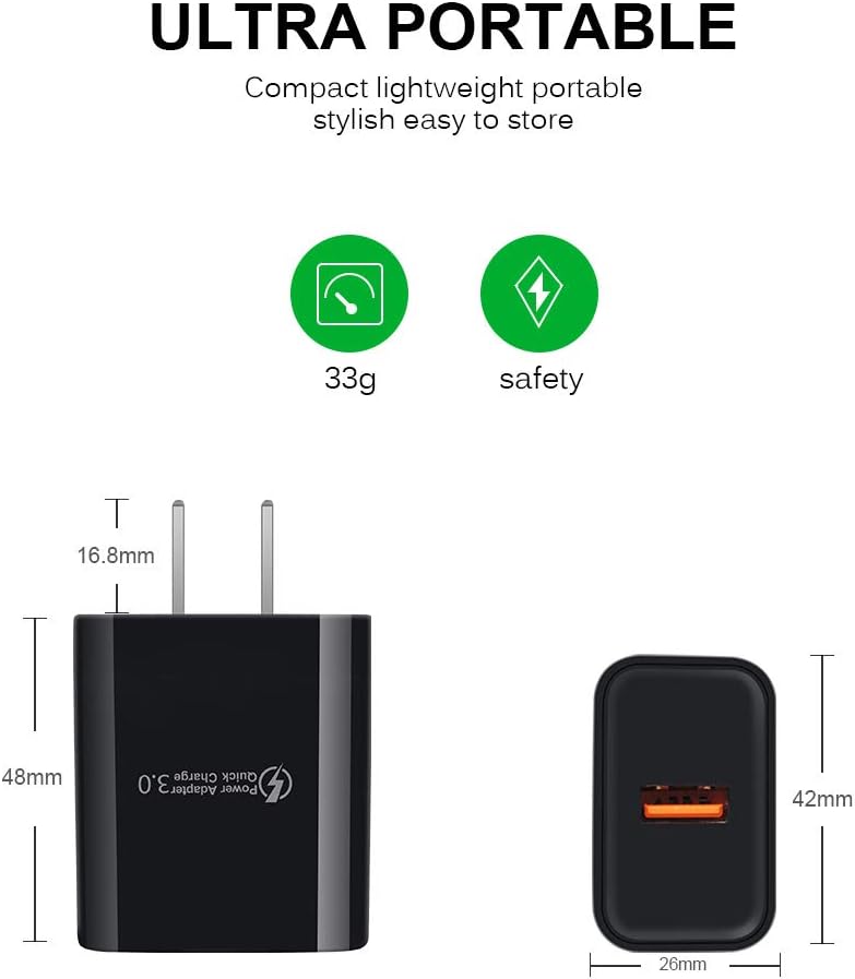 USB Type C Charger Fast Charge Dual USB Wall Plug Charging Blocks Android C Charger Cable Cord for Samsung Galaxy S24 S23 S22 S21 Ultra Plus S20 FE S10 S9 Note 20 10 A10e A01 A11 A12 A21 A20 A31 A42