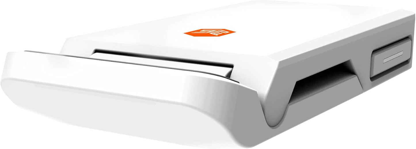 STM ChargeTree Go - 3-in-1 Portable Wireless Charging Station for iPhone, Samsung, Android (15W/7.5W), AirPods (5W), Apple Watch (3W) - Qi Certified - White.