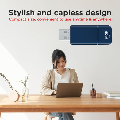 GIGASTONE 64GB Flash Drive (60 Pack) Z60NB USB 3.2 Gen 1, Ultra Fast, Retractable Capless Slider Design, Data Storage, Backup for PC/Mac/TV/Car Audio, USB 2.0/3.0/3.1 Compatible (Random Color)