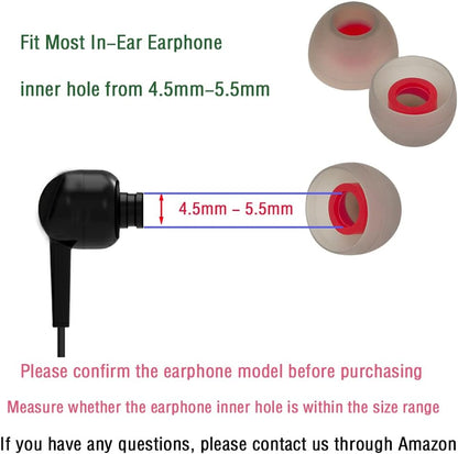 Silicone Earbud Covers - Replacement Ear Tips for In-Ear Headphones - S, M, L - 9 Pairs