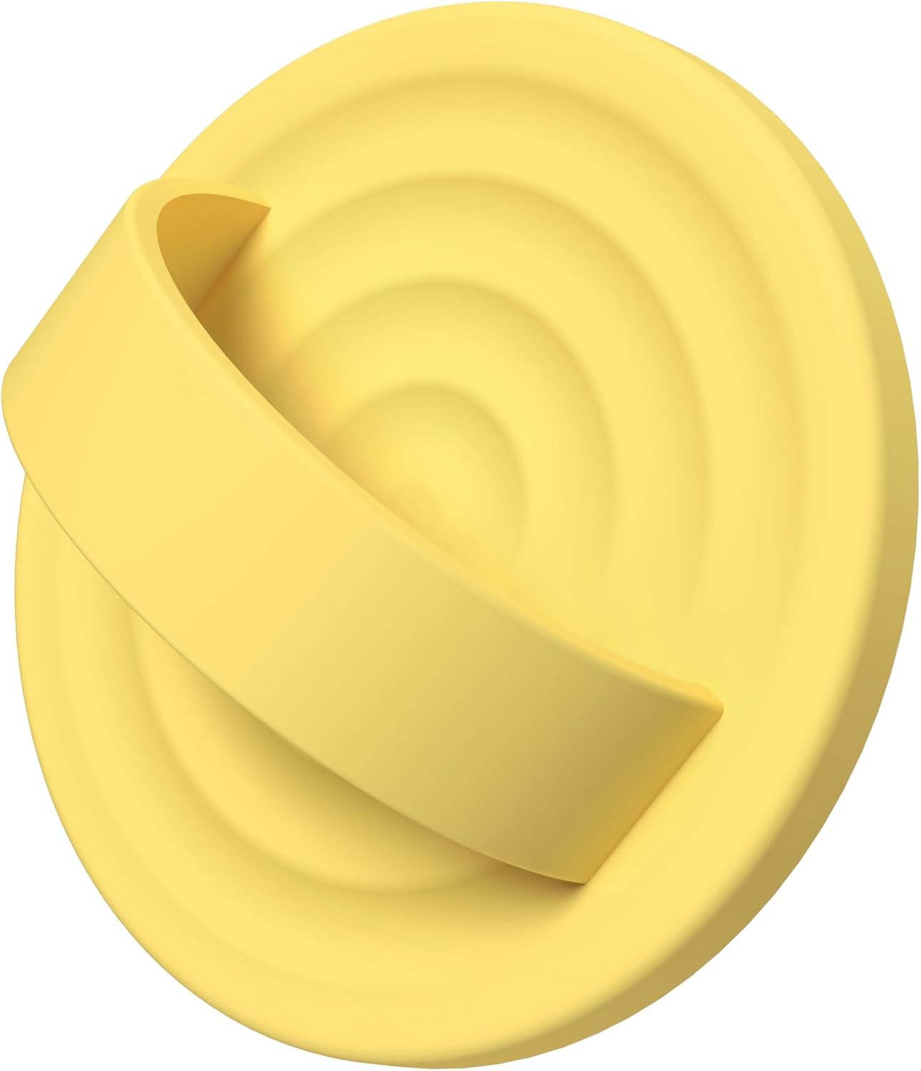 Magnetic Phone Ring Grip Holder, Silicone Finger Loop Grip, Compatible with MasSafe, Back of Phone for iPhone Pro Max/Plus/16/15/15/14/13/12 Series, Yellow