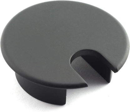 HJ Garden 1pc 1-3/8 inch (35mm) Desk Wire Cord Cable Grommets Hole Cover for Office PC Desk Cable Cord Organizer Zinc Alloy Cover Black