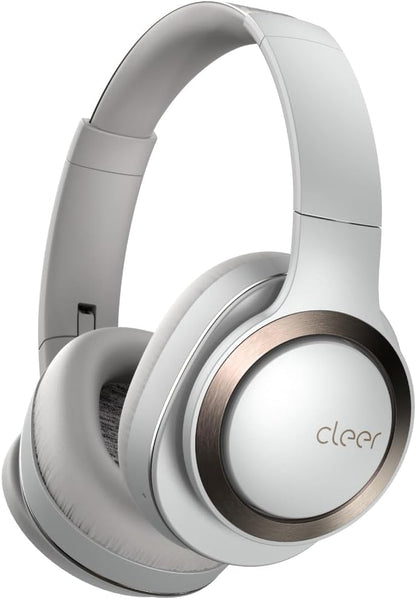 Cleer Audio Enduro ANC Noise Canceling Headphones, Bluetooth Multipoint Connection, Over-The-Ear Design with Mic, Crystal Clear Hands-Free Calling, up to 60 Hours of Battery Life - Light Grey