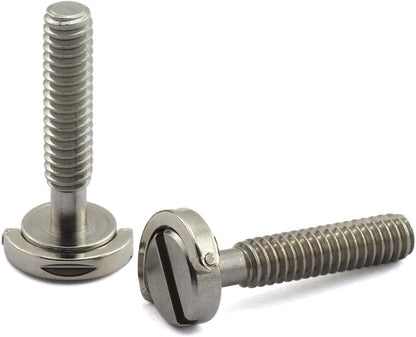 HJ Garden 2pcs 1/4-20 Thread D-Ring Stainless Steel Camera Fixing Screws for Camera Tripod Monopod QR Plate,D Shaft Quick Release Plate Mounting Screw 30mm Length