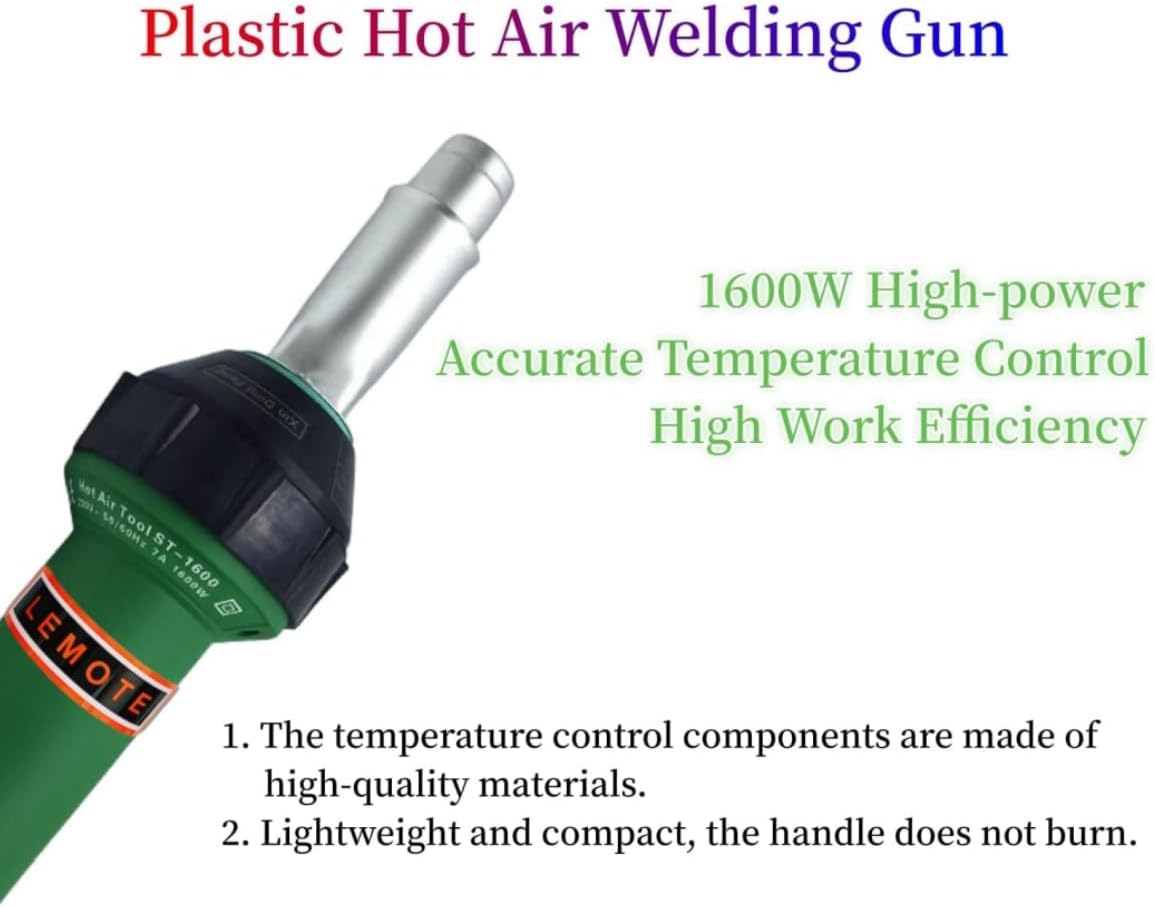 110V Hot Air Gun Welding Torch 1600W Heat Gun Plastic Welder Roofing Welder Kits