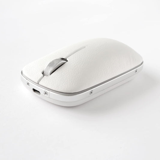 Azio Retro Classic Bluetooth Mouse (Maple) - Wireless, Genuine Leather Topped with Pixart Precision Tracker