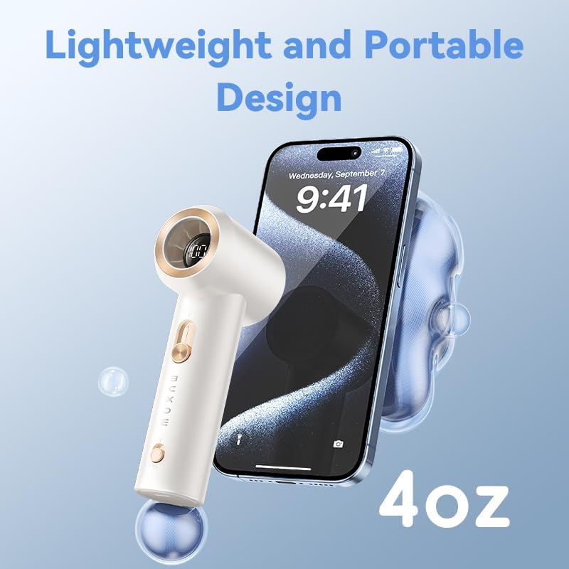 Portable Fan For Travel Mini: Small Pocket Handheld Personal Rechargeable Battery Operated USB High Speed Keeping Cool In Hot Weather Beach Gifts For Women (white)