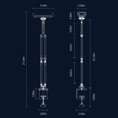 OATSBASF Phone and Tablet Holder Bed Gooseneck Mount, Aluminum Long Arm Foldable Lazy Stand, Universal 360 Degree Rotatable for iPhone, iPad, Tablet